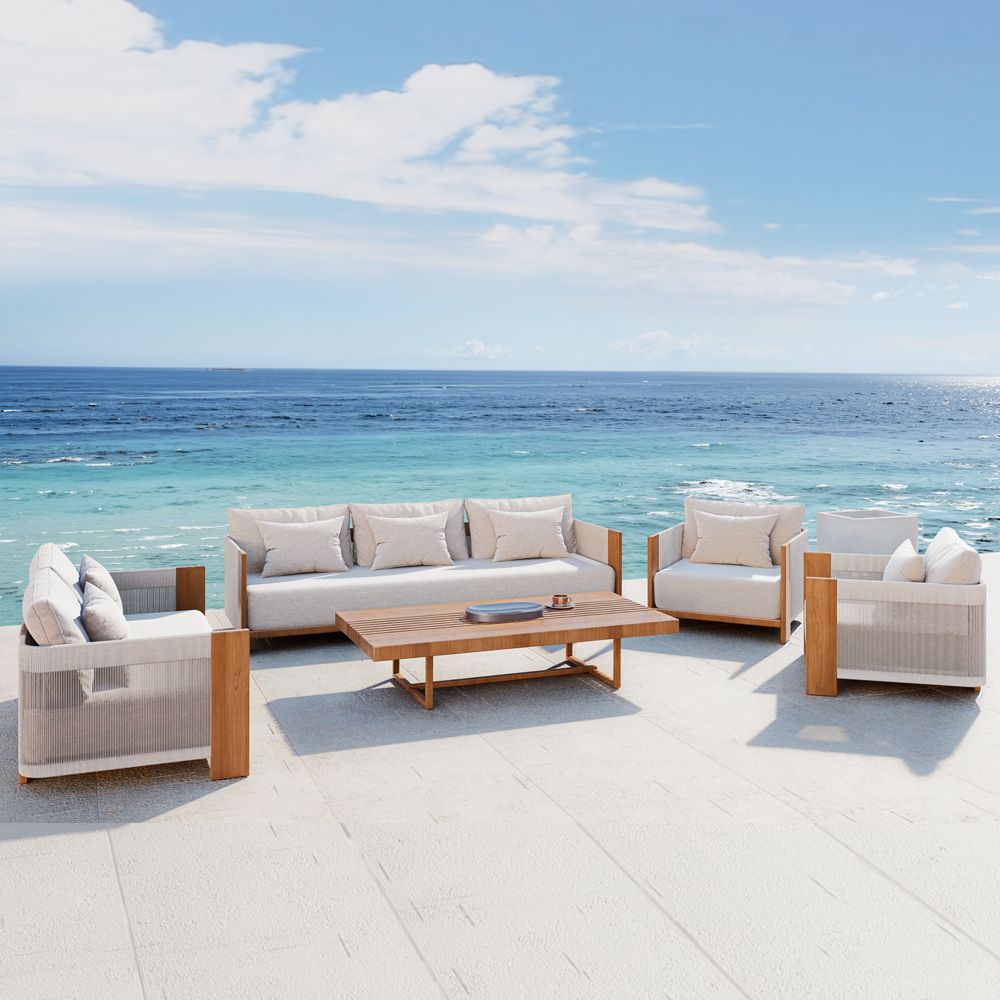 High-end Teak Woven Outdoor Sofa KMD18002