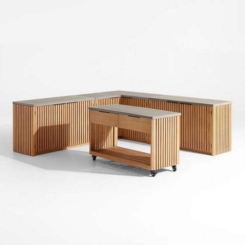 Premium Solid Teak Outdoor Kitchen Cabinets KMO1503