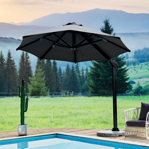 High-end Aluminum Cantilever Umbrellas KMS8601-4R