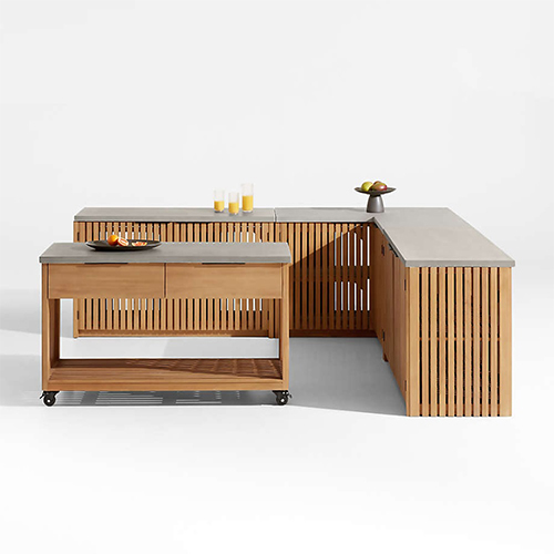 Premium Solid Teak Outdoor Kitchen Cabinets KMO1503
