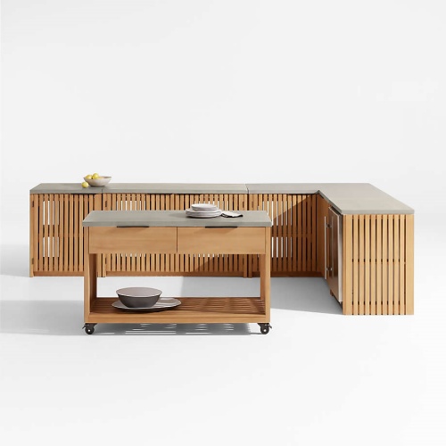 Premium Solid Teak Outdoor Kitchen Cabinets KMO1502
