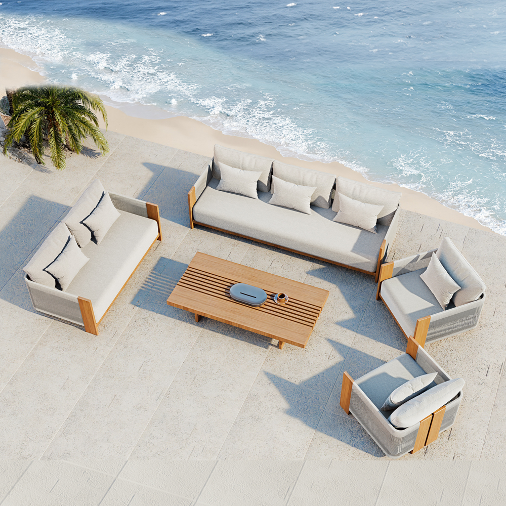 High-end Teak Woven Outdoor Sofa KMD18002