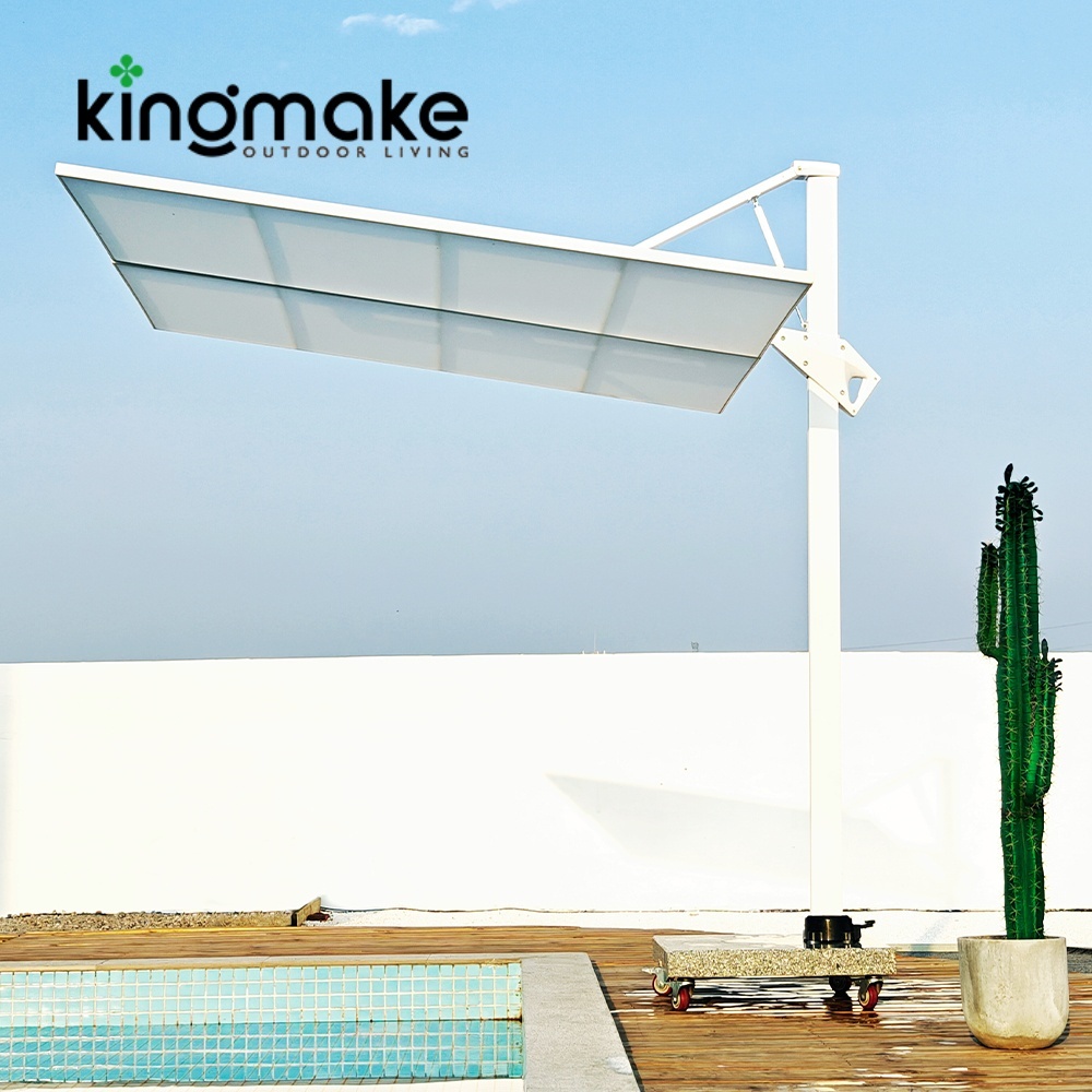 High-end Aluminum Square Flat Roof Umbrella KMS8624-7