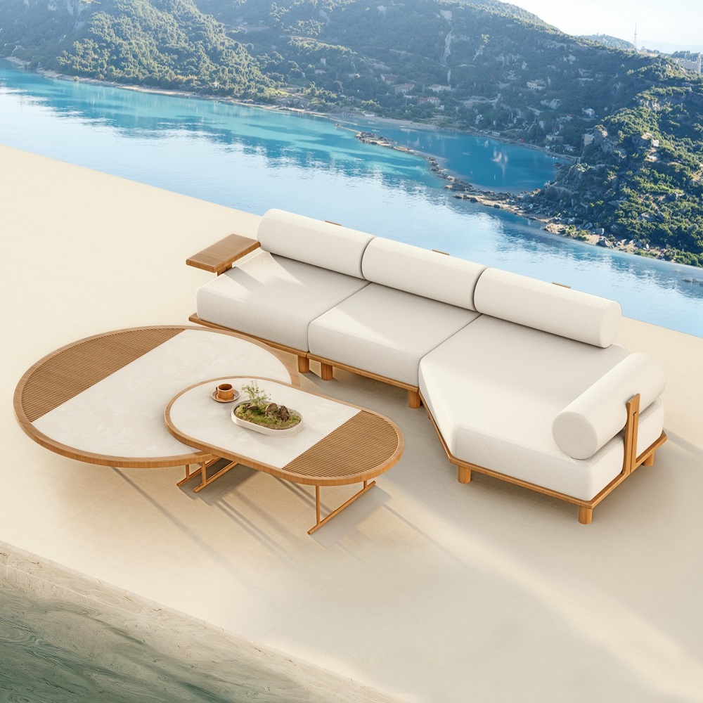 High-End Modular Teak Outdoor Sofa Set KMD18003