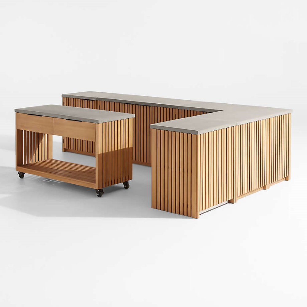 Premium Solid Teak Outdoor Kitchen Cabinets KMO1502