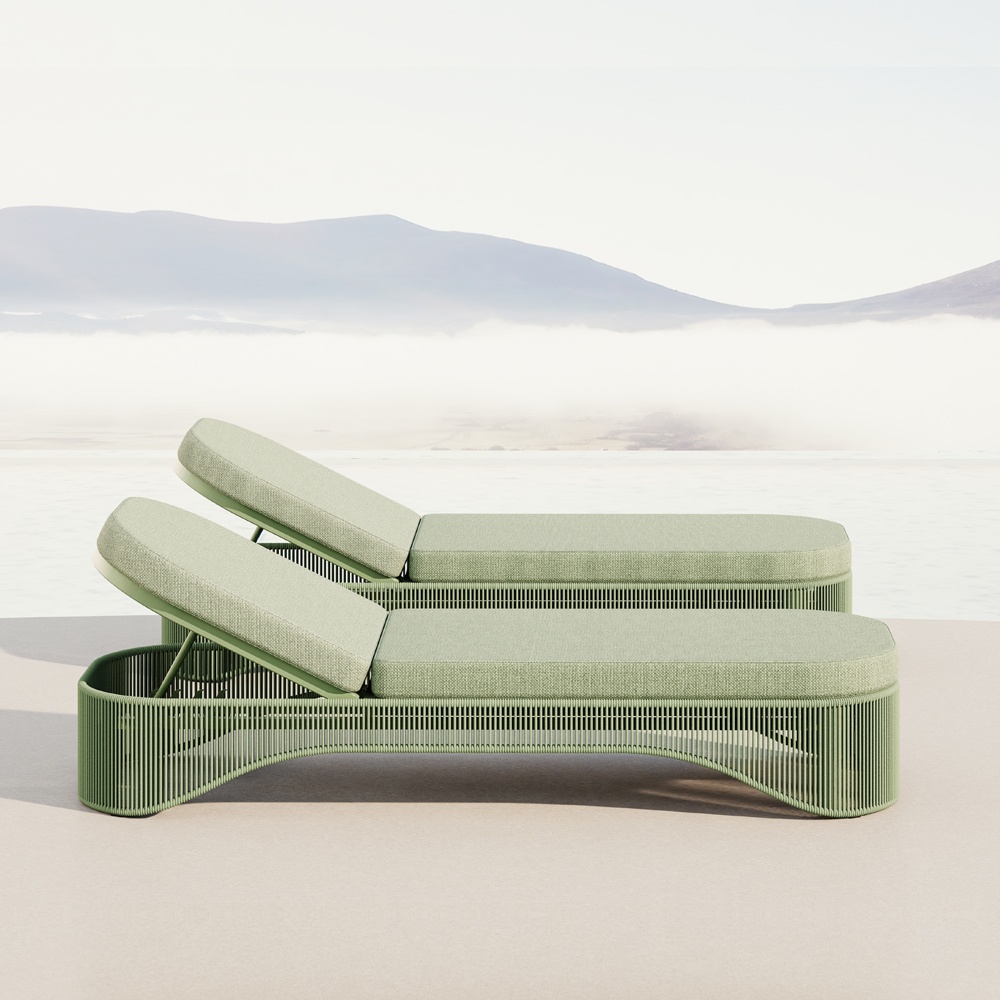 Aluminum Turquoise Series Sun Lounger KMD 18006