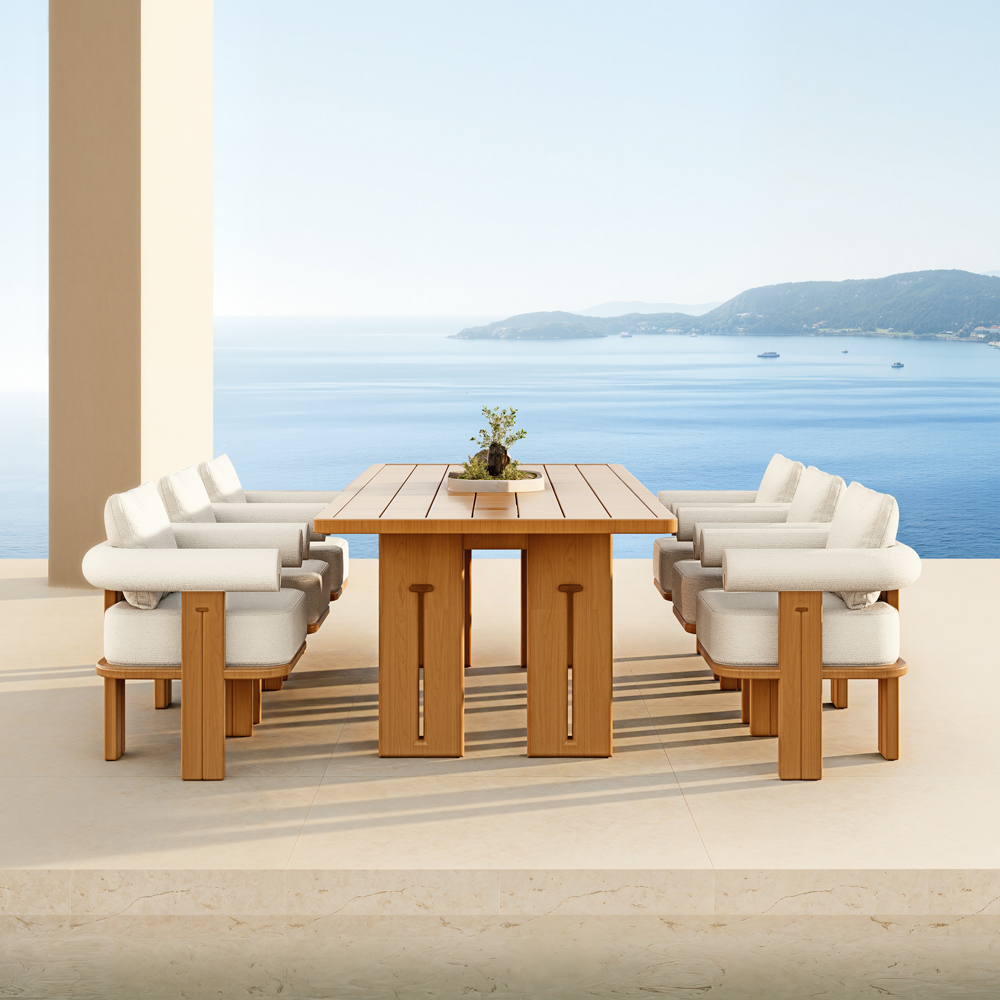 Luxury Teak Outdoor Dining Set KMD18003