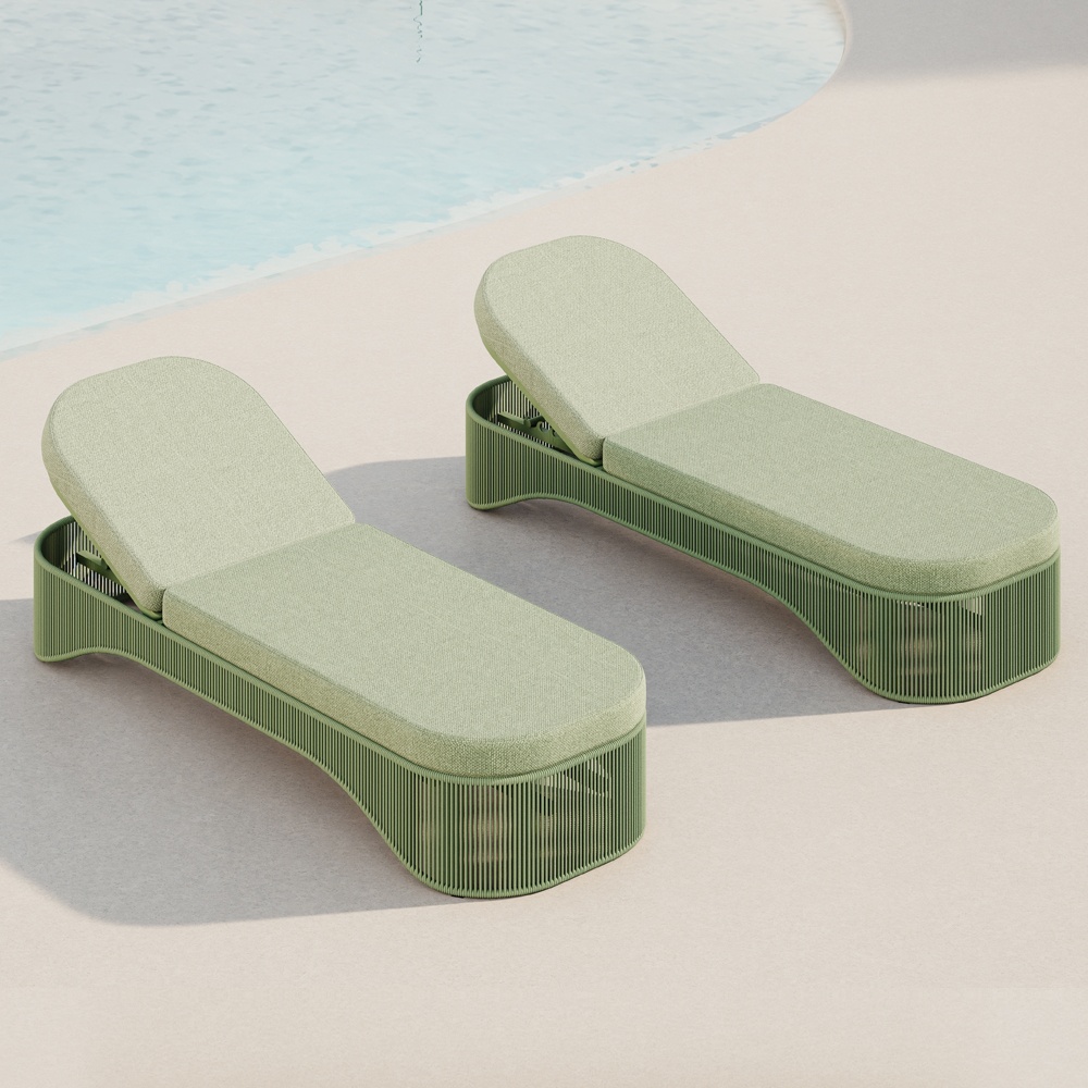 Aluminum Turquoise Series Sun Lounger KMD 18006