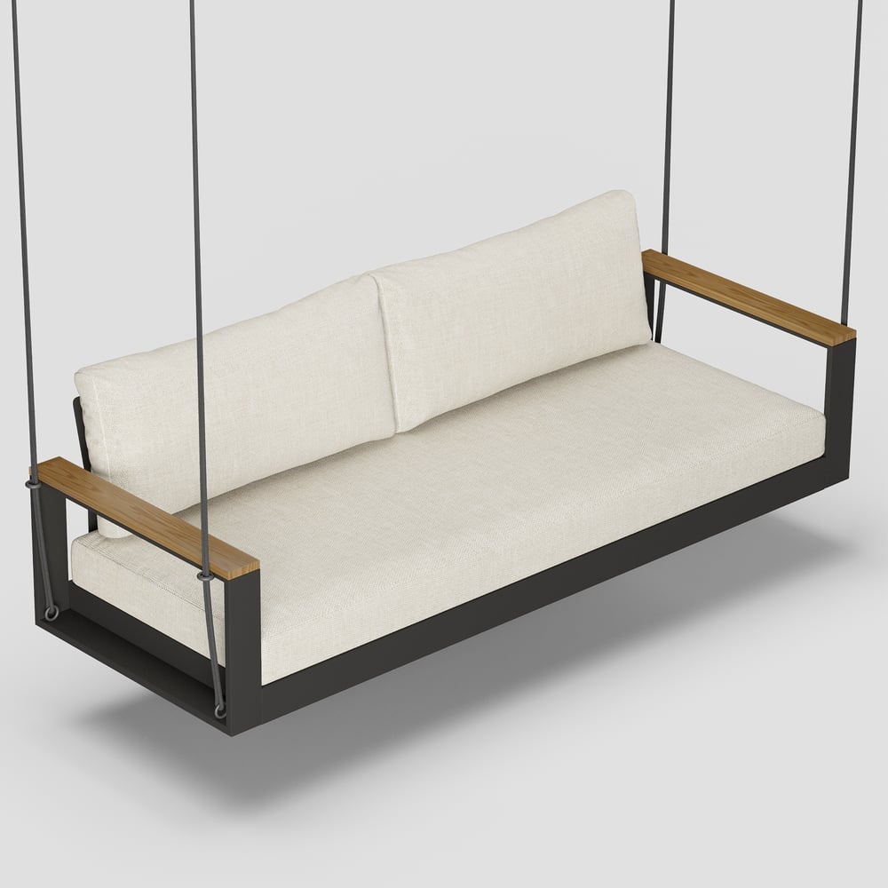 Modern Aluminum Two-Seater Swing Chair KM6705