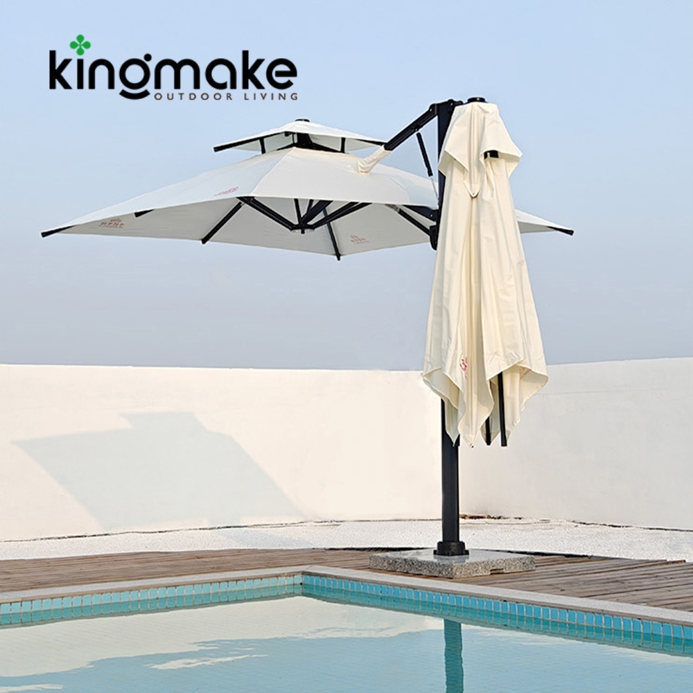High-end Aluminum Twin Cantilever Umbrellas KMS8601-8B 