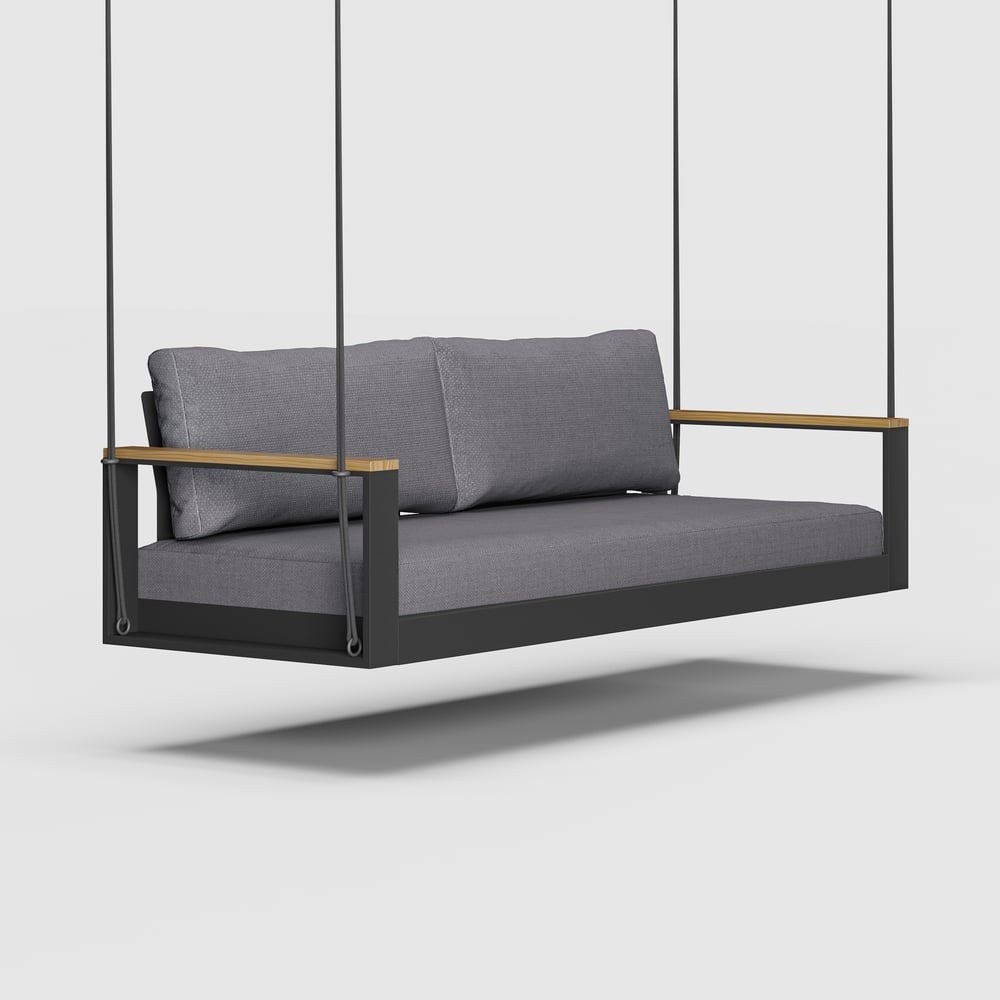 Modern Aluminum Two-Seater Swing Chair KM6705