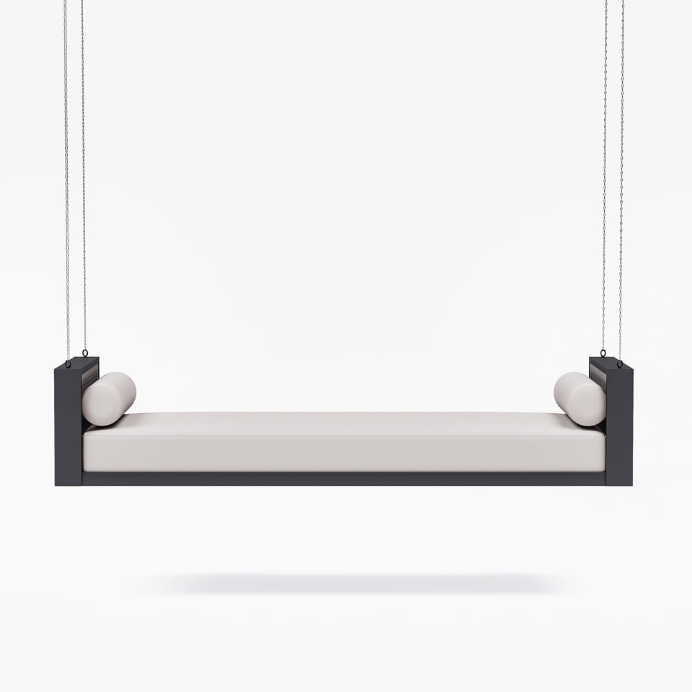 Modern Aluminum Hand-woven 2-Seater Swing Chair KM6707