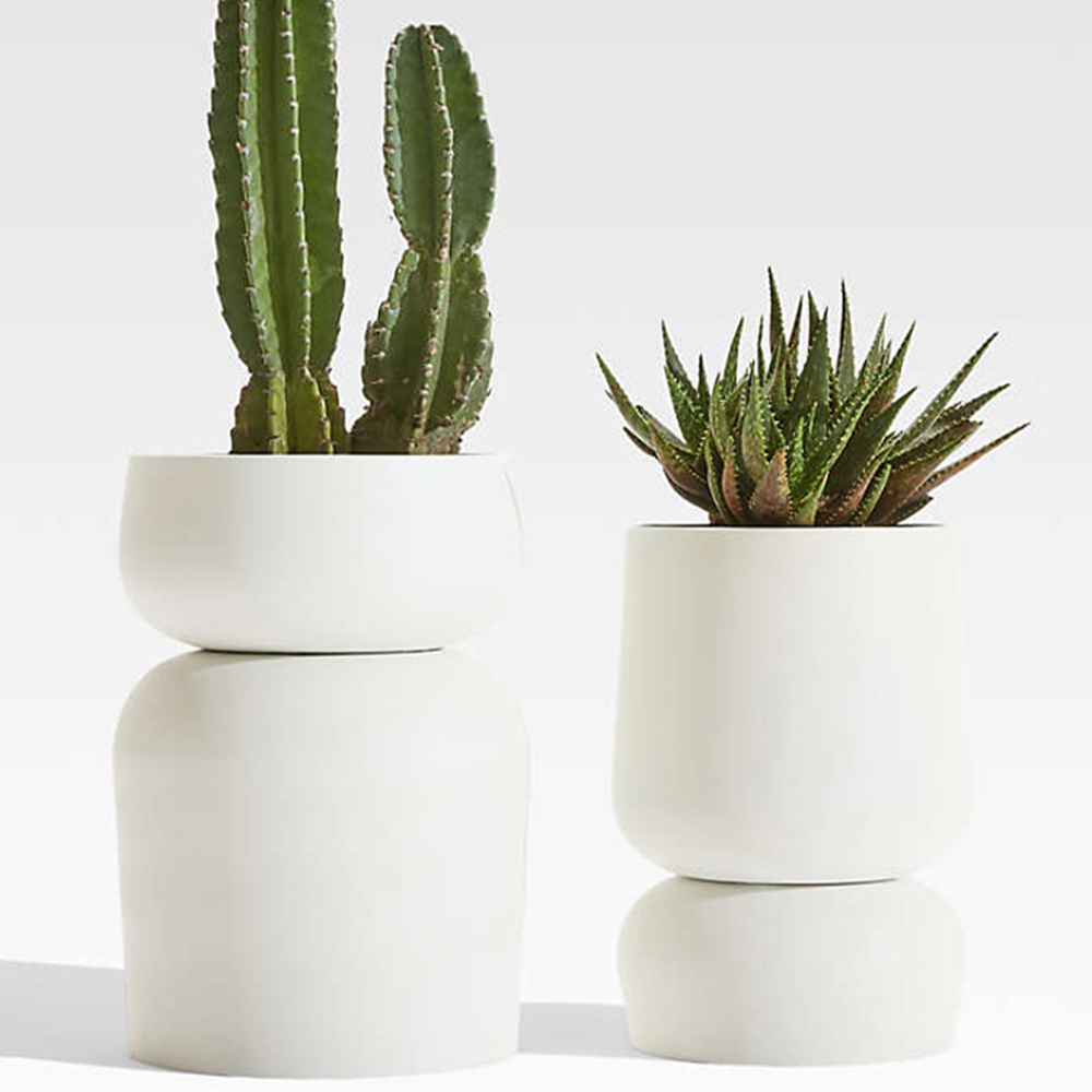 Modern Concrete Round Outdoor Flower Pot KM9008