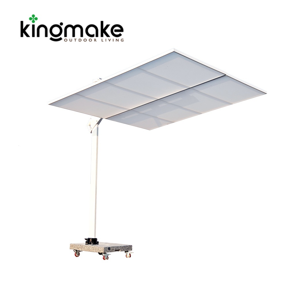High-end Aluminum Square Flat Roof Umbrella KMS8624-7