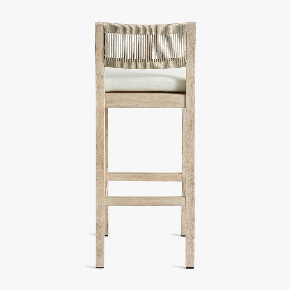 Modern Teak Woven Outdoor Bar Stool KM7507