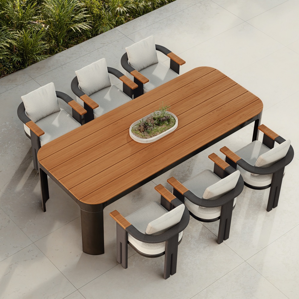 Modern Aluminum Outdoor Dining Set KMD18001