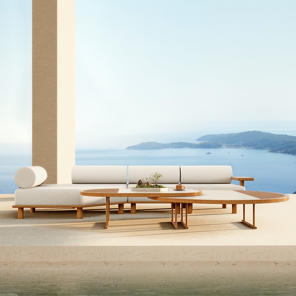 High-End Modular Teak Outdoor Sofa Set KMD18003