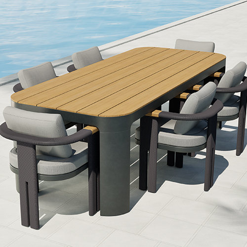 Modern Aluminum Outdoor Dining Set KMD18001