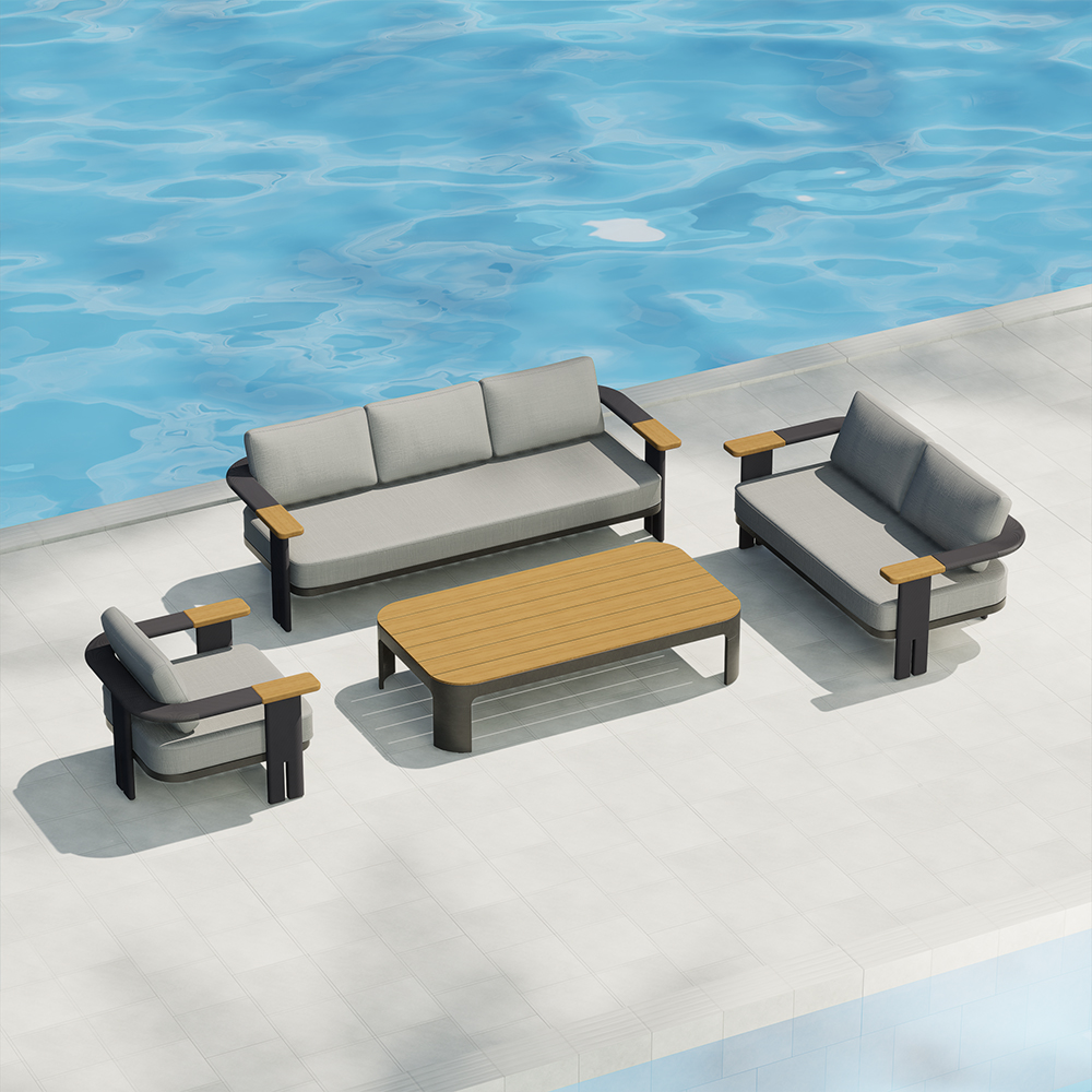 Aluminum Rope Woven Outdoor Sofa KMD18001