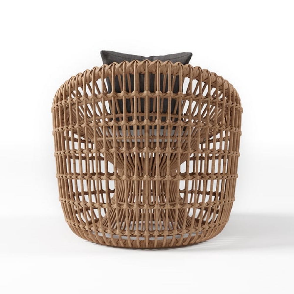 Modern Aluminum Rattan Woven Outdoor Chair KMD3133
