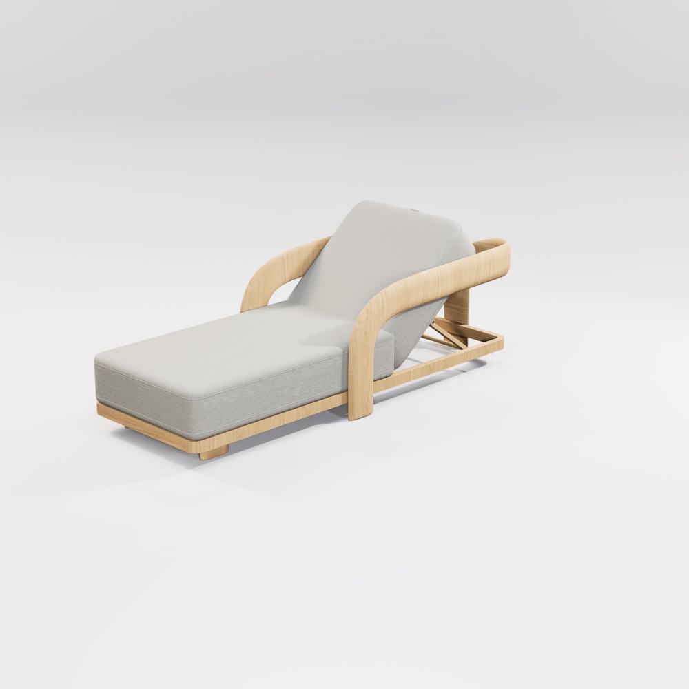Luxury Teak Outdoor Sun Loungers KMD18016