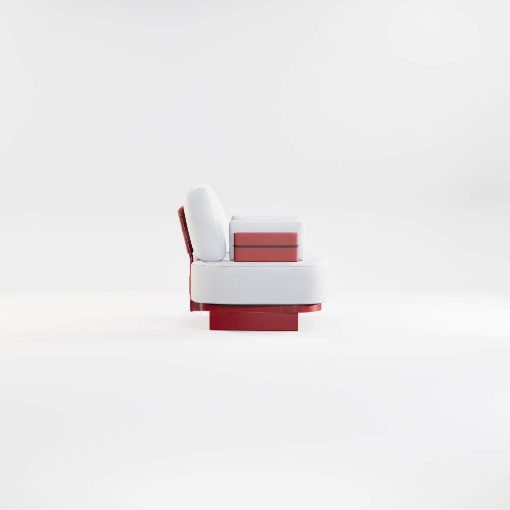 Modern Aluminum Afterglow Collection Single Sofa KM18013