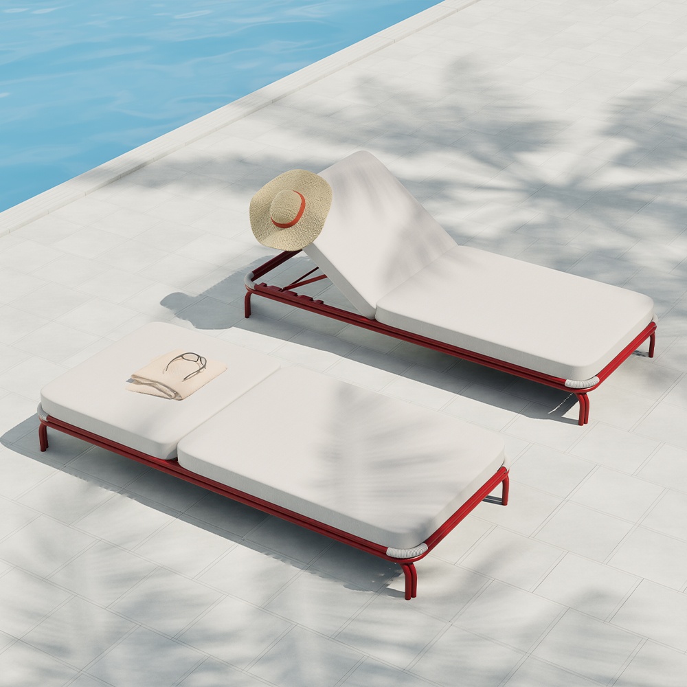 Modern Aluminum Afterglow Collection Sun Lounger KM18013L