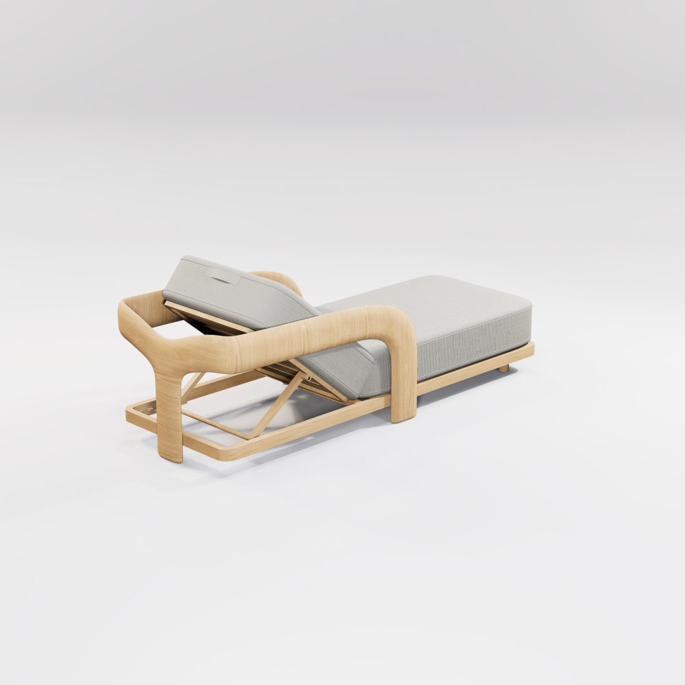Luxury Teak Outdoor Sun Loungers KMD18016