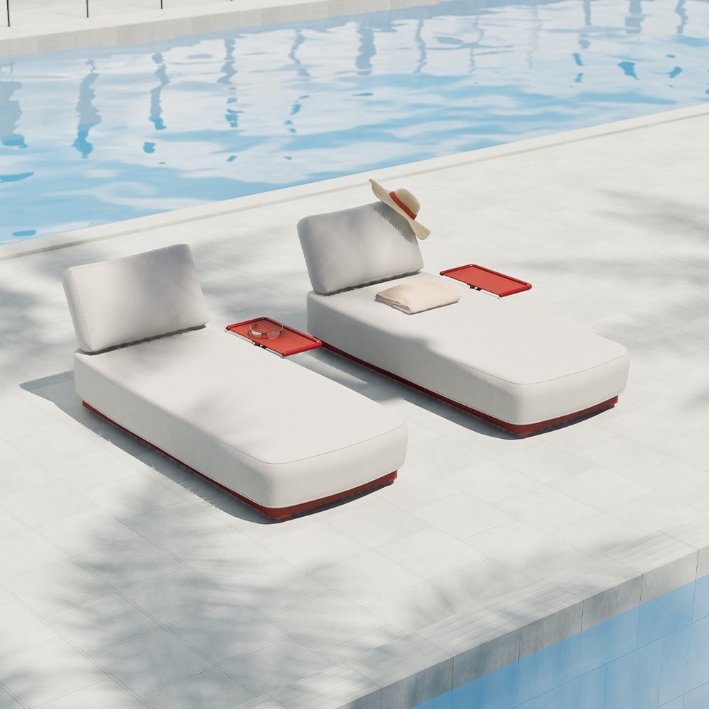 Modern Aluminum Afterglow Collection Sun Lounger KM18013L