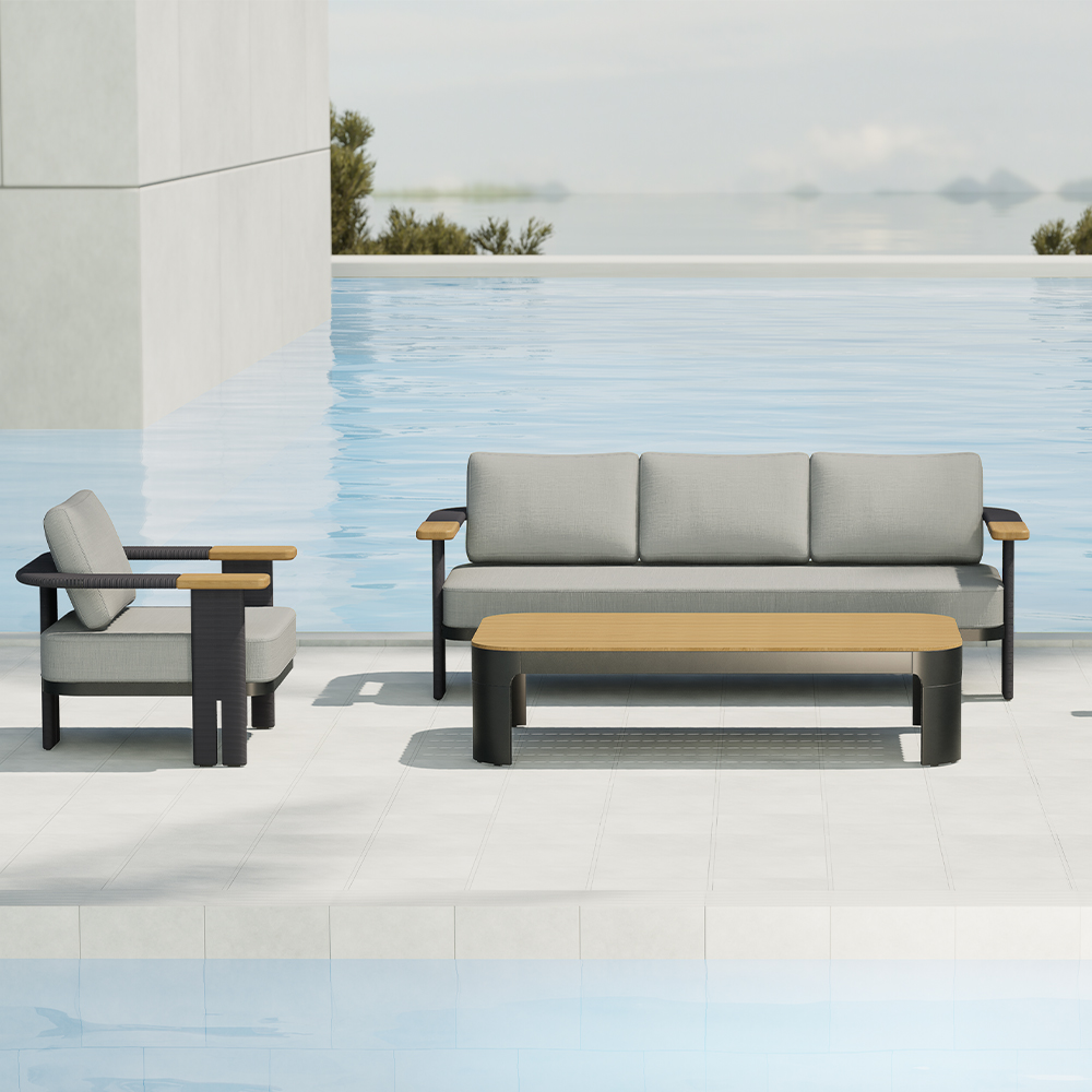 Aluminum Rope Woven Outdoor Sofa KMD18001