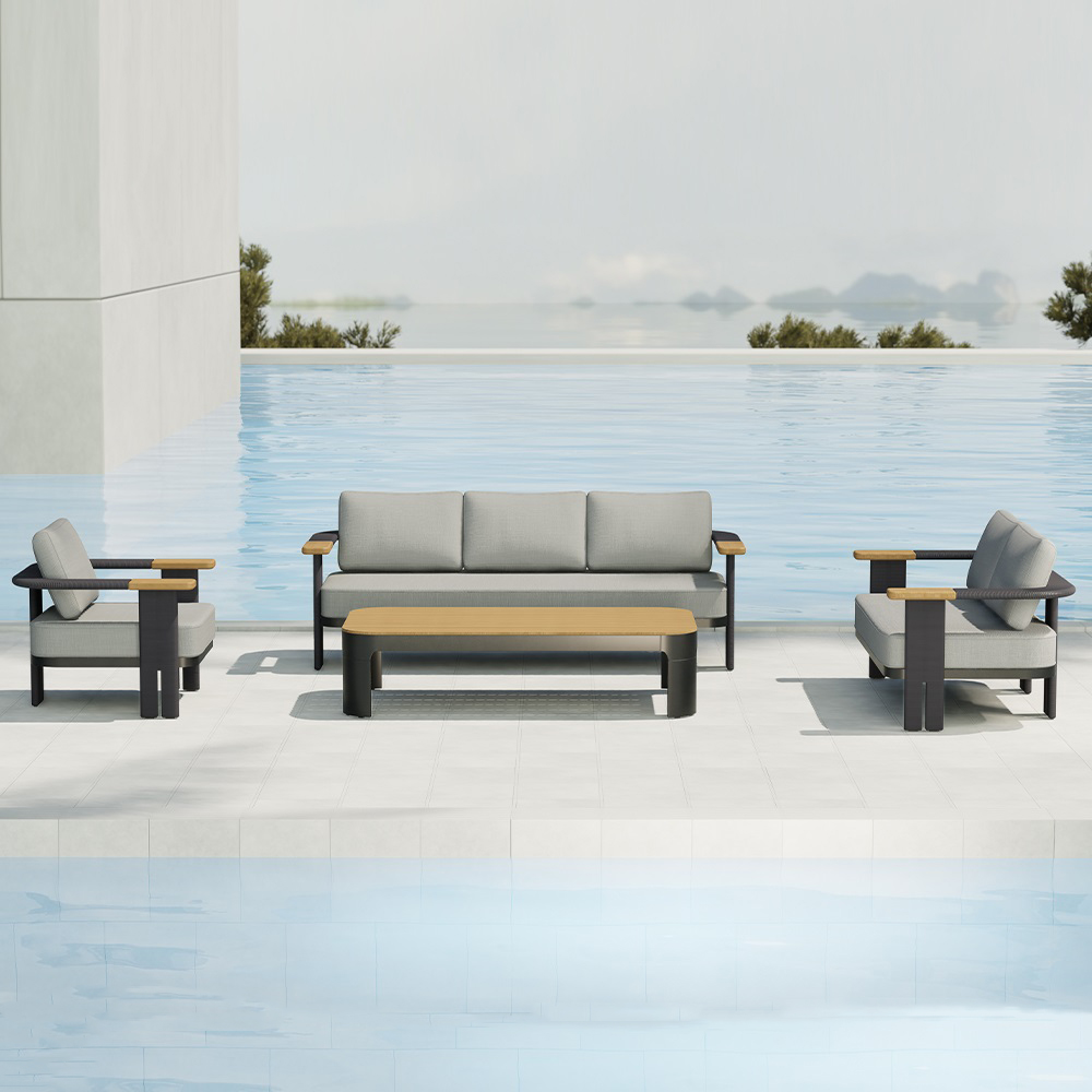 Aluminum Rope Woven Outdoor Sofa KMD18001