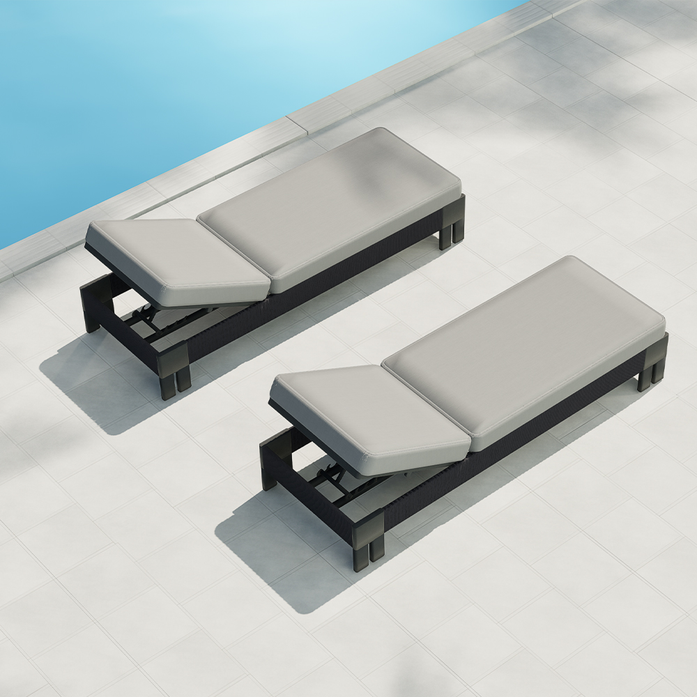 Aluminum Rope Woven Sun Lounger KMD18001