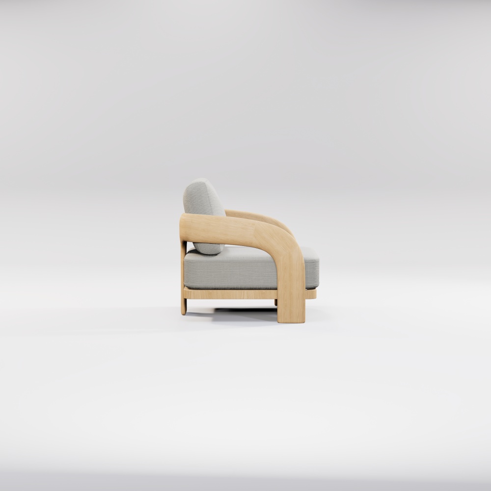 Luxury Teak Outdoor Single Sofa KMD18016