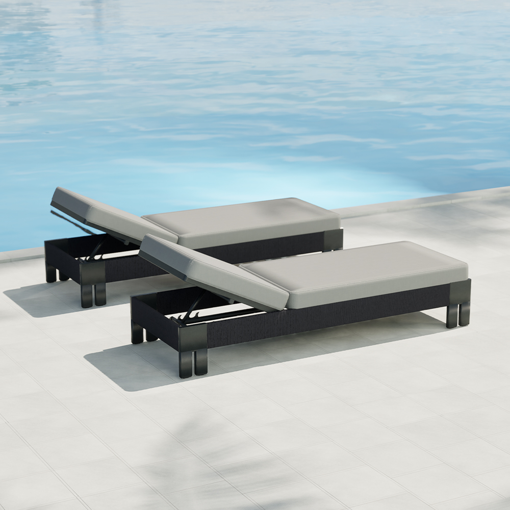 Aluminum Rope Woven Sun Lounger KMD18001