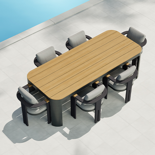 Modern Aluminum Outdoor Dining Set KMD18001