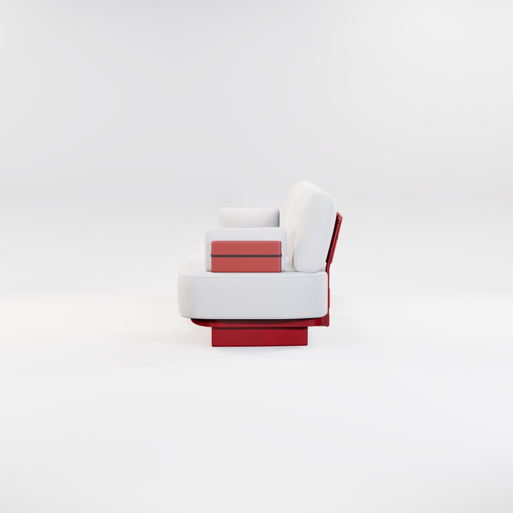 Modern Aluminum Afterglow Collection Single Sofa KM18013