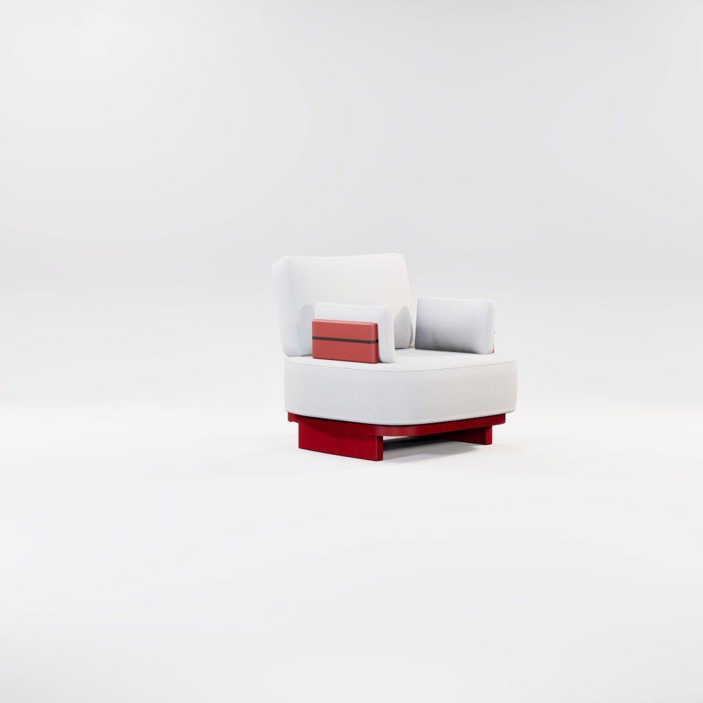 Modern Aluminum Afterglow Collection Single Sofa KM18013