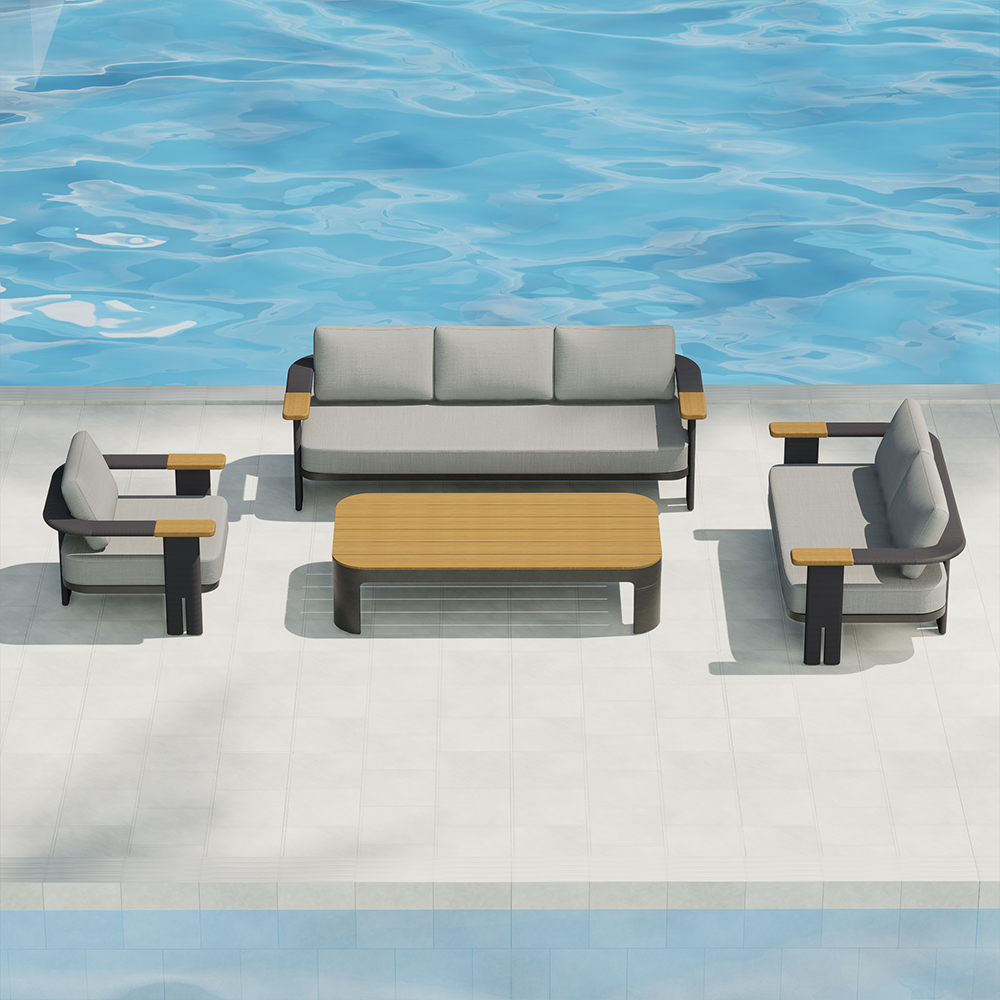 Aluminum Rope Woven Outdoor Sofa KMD18001