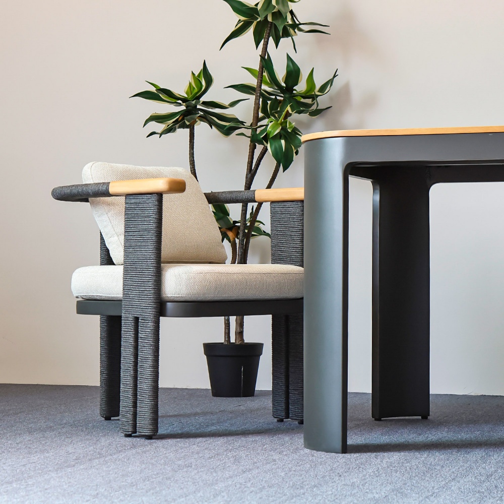 Modern Aluminum Outdoor Dining Set KMD18001