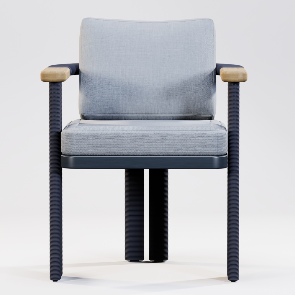 Modern Aluminum Rope Woven Garden Chair KMD18001