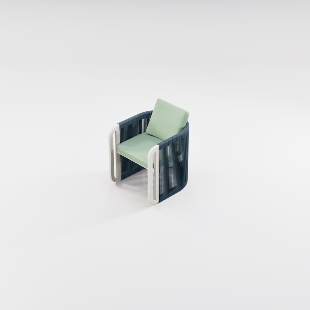 Modern Aluminum URound Collection Dining Set KM18014