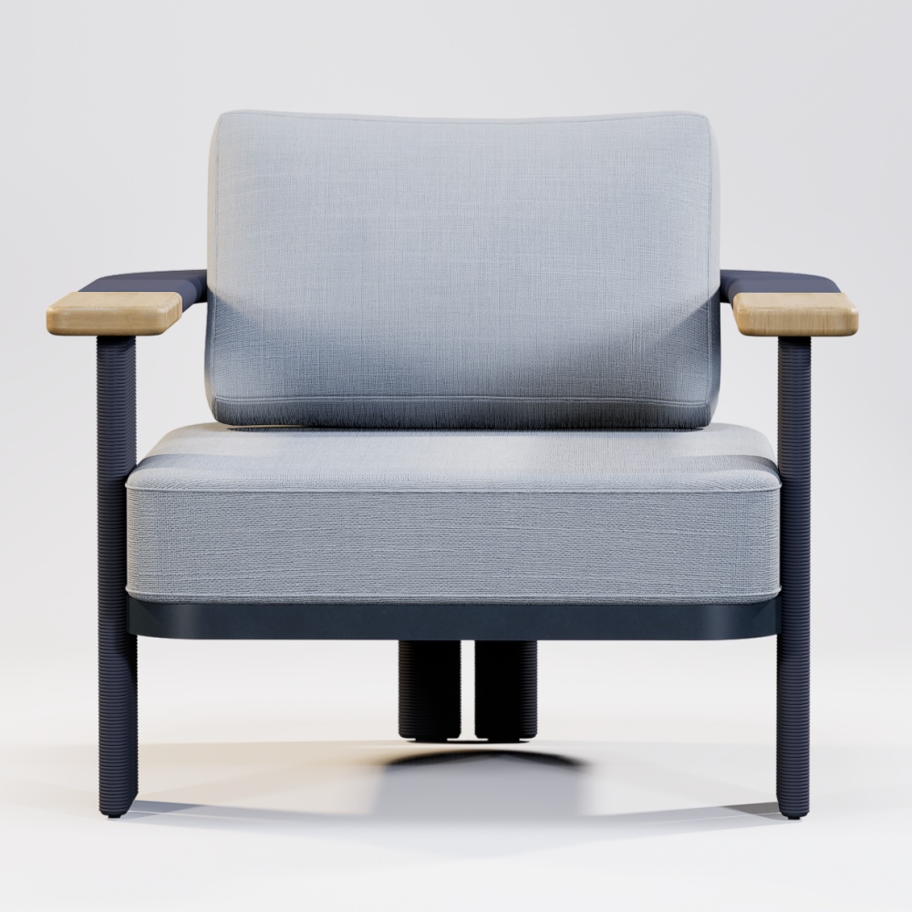 Modern Aluminum Rope Woven Single Sofa KMD18001