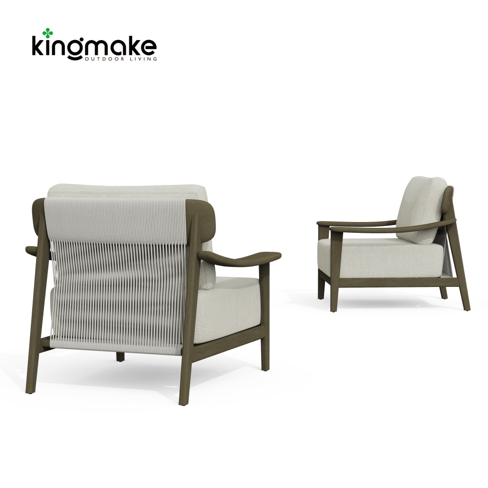 Modern Aged Teak Kael Collection Three-Seating Sofa KMD18027