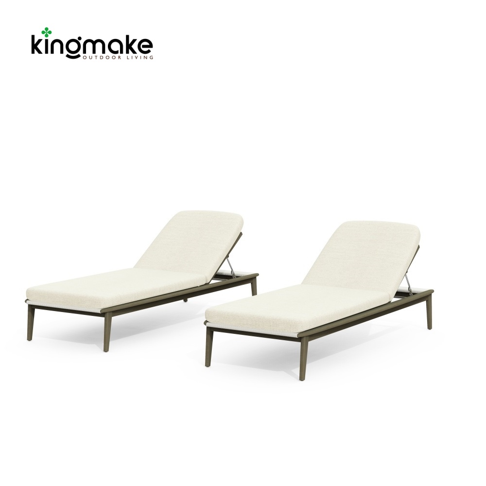 Modern Aged Teak Kael Collection Sun Loungers KMD18027