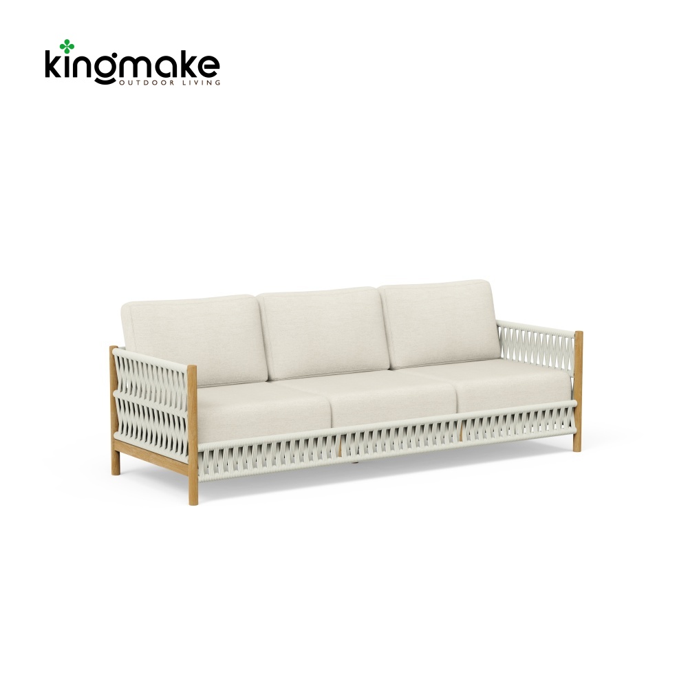 Modern Wooden Powder-Coated Aluminum Sofa KMD18028