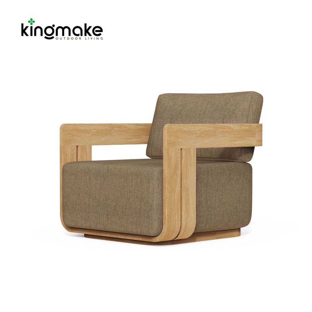 Modern Teak Neo Collection Outdoor Single Sofa KM18026-T