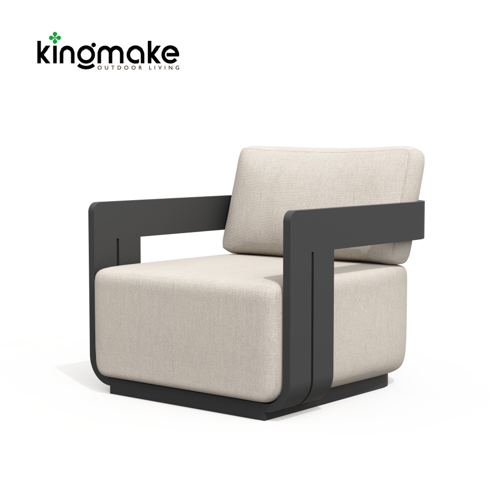 Modern Aluminum Neo Collection Outdoor Single Sofa KM18026