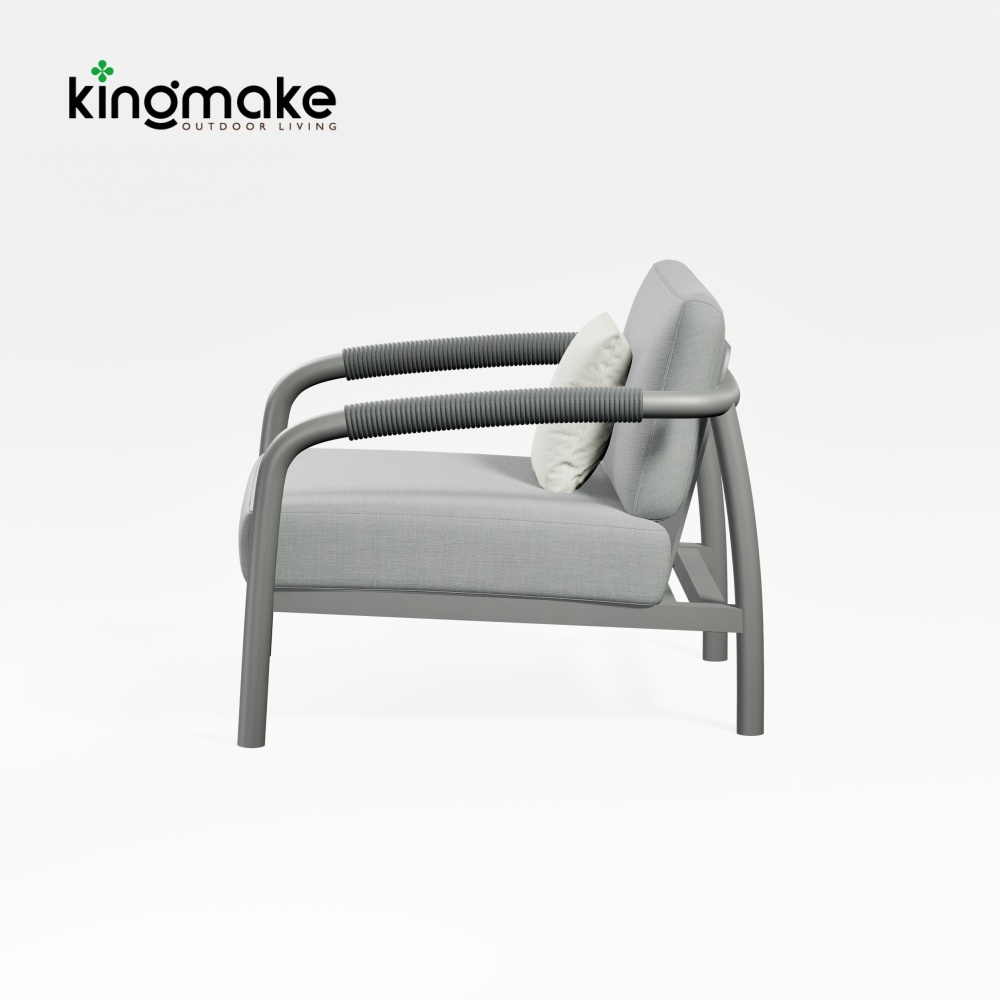 Waterproof Aluminum Rolla Collection Single Sofa KM18035