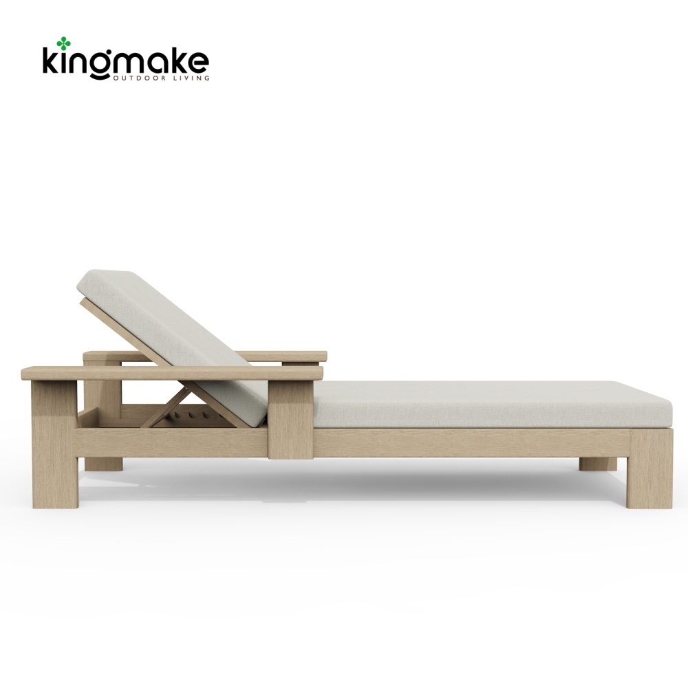 Modern Teak Sun Lounger KM18038
