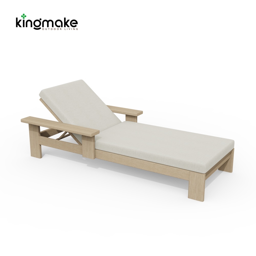 Modern Teak Sun Lounger KM18038